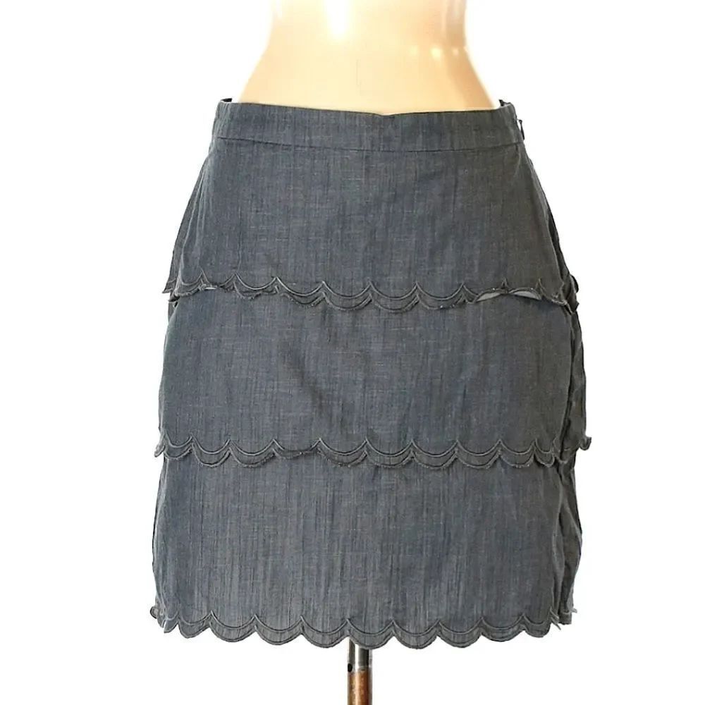 Banana Republic Scalloped Tiered Skirt